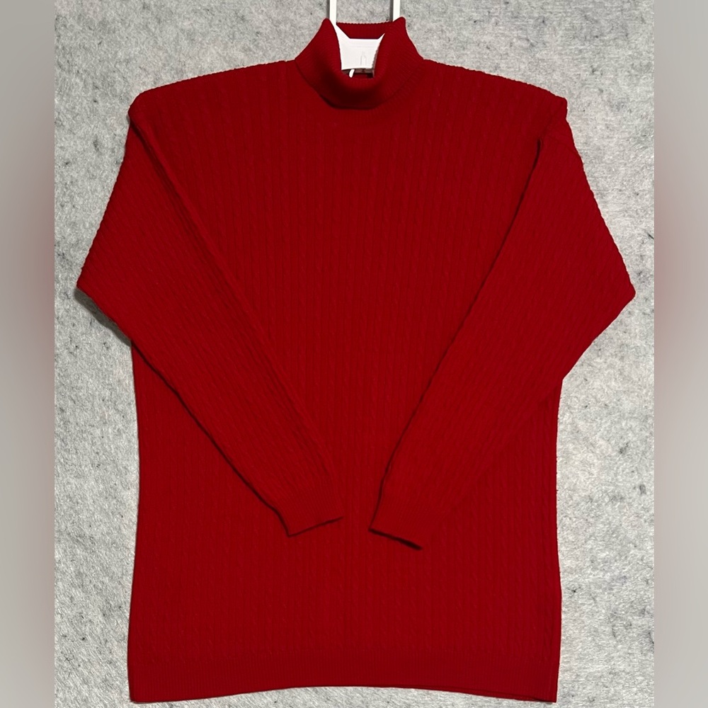 Vintage*Optimum* ~MEDIUM~Crew Neck/pull over Red Sweater 100% Merino Wool Women